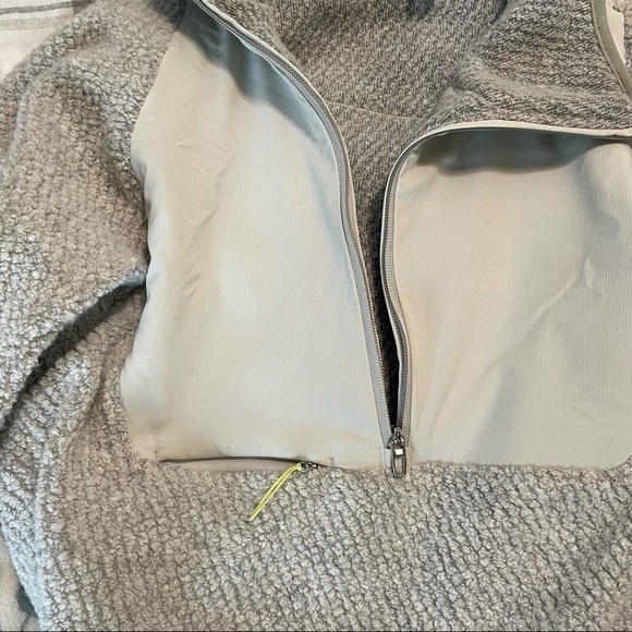 LULULEMON Rare Grey Cozy 3/4 Zip Up Hoodie Pullover Sweater Jacket XS men’s - Picture 7 of 9